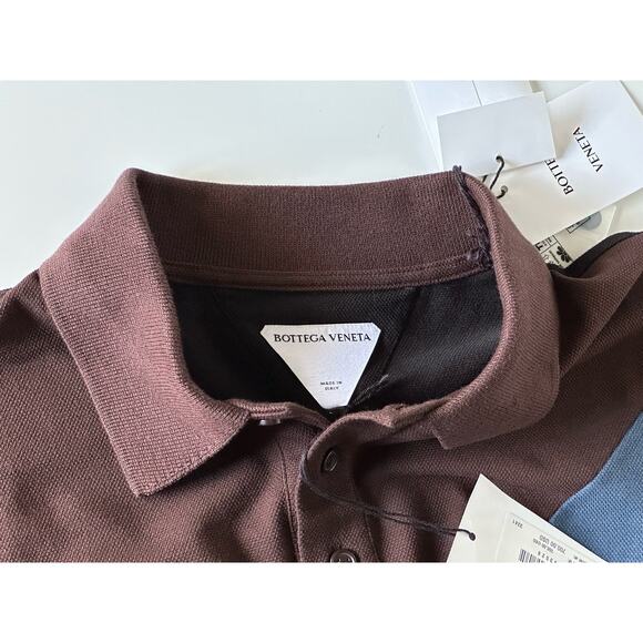 NWT $700 Bottega Veneta Cotton Piquet Polo Multicolor Shirt S (Oversized) 704205 - Picture 5 of 10